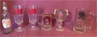 Assorted glass drink ware