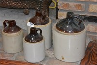 Four Stonewear Jugs