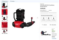 A956  Milwaukee M18 FUEL Dual Battery Backpack