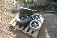 (4) GM 1960's Rims and (2) Tires