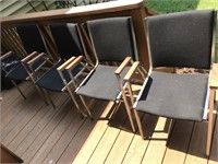 Lot of 4 Chrome Frame Arm Chairs