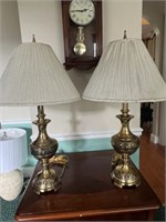 Pair of Brass Table Lamps