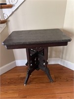 Victorian Marble Top Side Table- 29"H x 30"W x