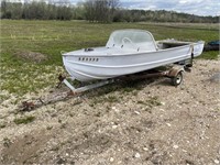 14' Aluminum Boat w/ Marine Trailer