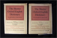 Two volumes Shorter Oxford English Dictionary