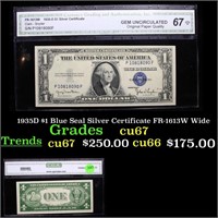 1935D $1 Blue Seal Silver Certificate FR-1613W Wid