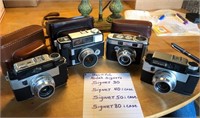4 Kodak Signet Cameras 30 40 50 80