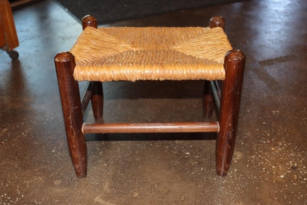 Rush bottom stool