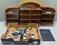 Die-Cast Metal Car & Wood Display Shelves Lot