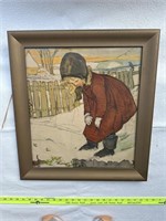 Framed "The First Aconite" by Muriel Dawson