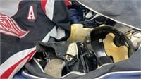 Bag of Kids Hockey Gear Helmet Pants Shoudler