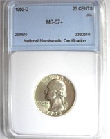 1950-D Quarter NNC MS-67+ LISTS FOR $2650