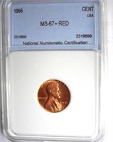 1956 Cent NNC MS-67+ RD LISTS FOR $5500