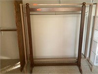 Wooden and metal clothes racks