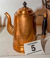 Copper Coffee Pot 9" tall