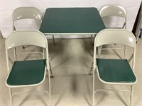 Samsonite Card Table and 4 Folding Chairs
