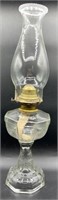 Vintage Clear Glass Oil Lamp W/ Chimney