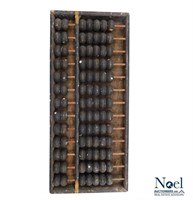 Antique Black Wooden Chinese Abacus