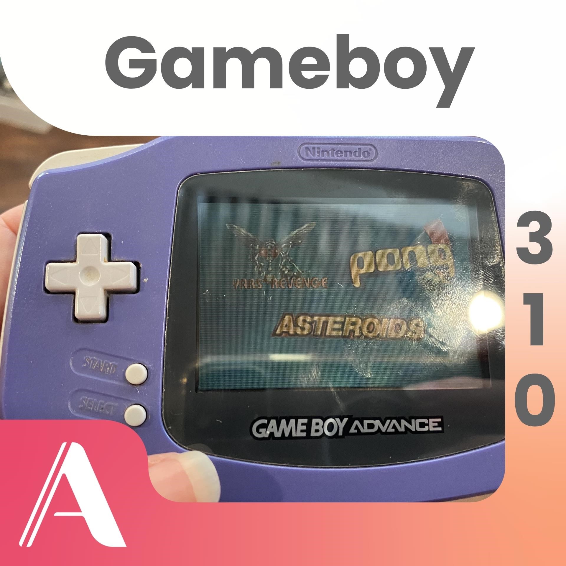 Game Boy Advance with 2 game cartridges and case