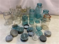 Ball & Atlas Canning Jars, zink + glass lids