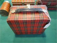 4 Vintage Plaid metal lunchboxes