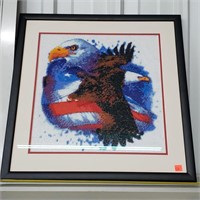 21x21 Framed Diamond Eagle Painting