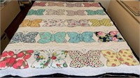 Vintage Butterfly Patchwork Quilt 68 x 80