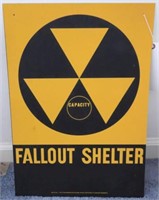 Vintage Fallout Shelter sign 20” x 14”