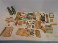 Vintage Misc Lot-7UP S/P Shakers&Paper Memorabilia