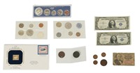 US Coin & Currency Lot, Silver, Fractional Etc.