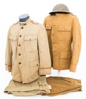 WWI US ARMY OFFICER UNIFORMS & M1917 HELMET