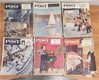 Assortment of Saturday Evening Post Magazines