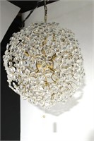 CRYSTAL BALL CHANDELIER WITH CUT CRYSTALS