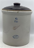 (SM) 2 Gallon Red wing  Crock with lid
