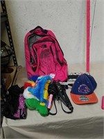 BSU Cab, North Face backpack, hair straightener