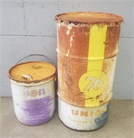 (2) Vintage Union Oil Barrels 1963 &1969