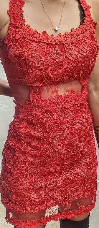 Red Lace Dress