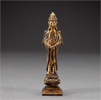 Bronze gold Buddha statue before Ming dynasty