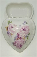 Heart Shaped Floral Trinket Box 3"