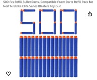 500 Pcs Refill Bullet Darts, Compatible Foam