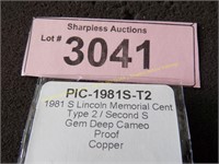 1981 gem deep cameo proof penny