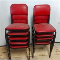 10  RED RESTAURANT CHAIRS