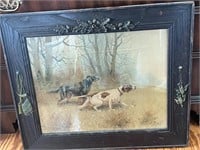 Framed hunting dogs