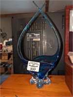 Blue Chalet style Art Glass