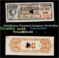 1940 Boston Terminal Company $17.50 Note Grades Ch