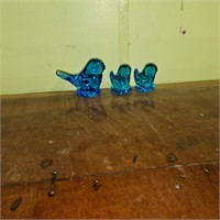 3 GLASS BIRDS 2-2.5 INCH