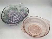 Indiana Glass Grape Fruit Bowl & Pink Depression