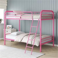 DHP Dusty Metal Bunk Bed Frame for Kids, Teens,