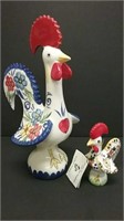 Two "Luck & Happiness" Roosters Incl. 1