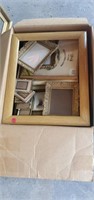 Box of various picture frames